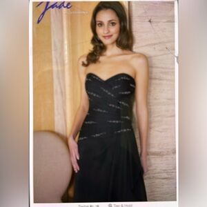 Chic Navy Strapless Dress by Jade